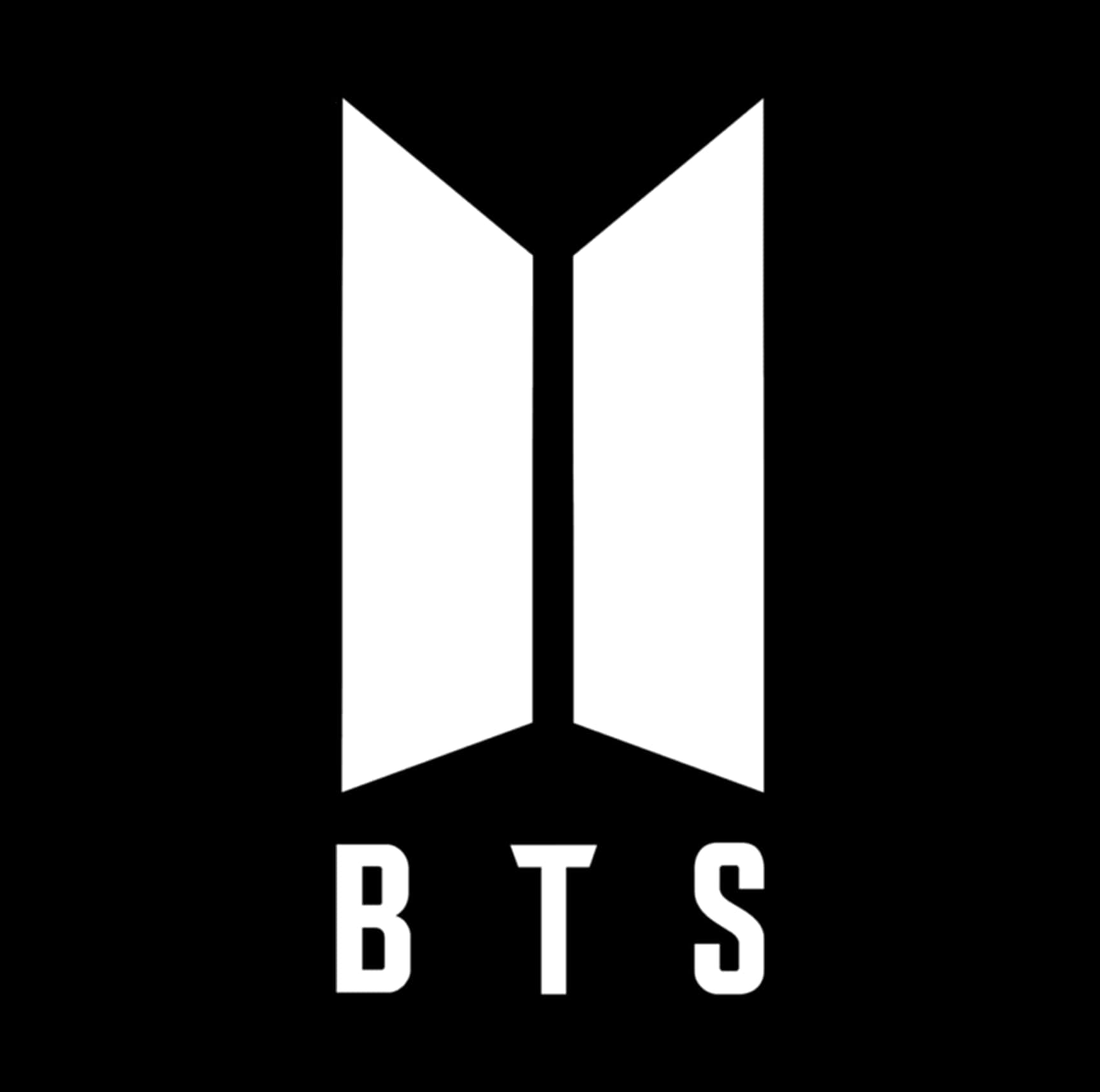 B T S Logo Blackand White PNG image