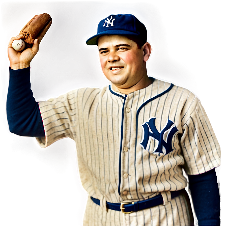 Babe Ruth Baseball Card Png 80 PNG image