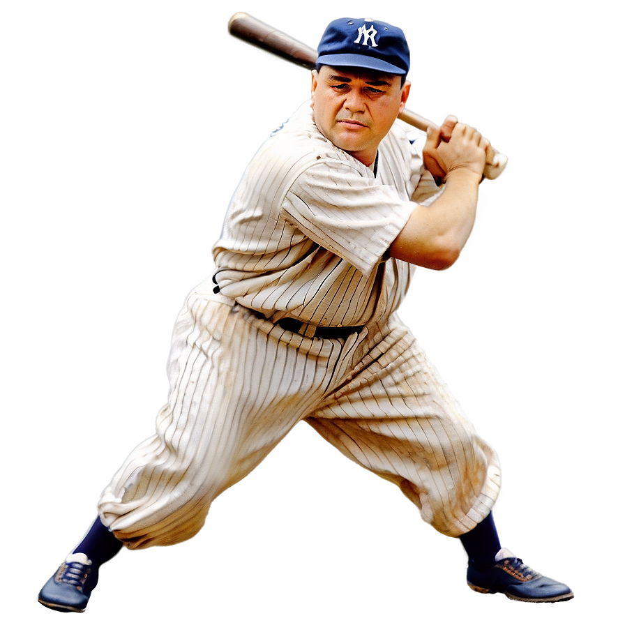 Babe Ruth Batting Stance Png Ira PNG image