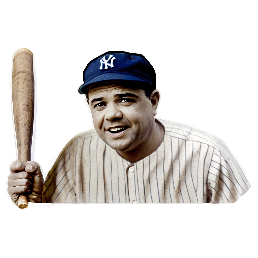 Babe Ruth Vintage Memorabilia Png Udb PNG image