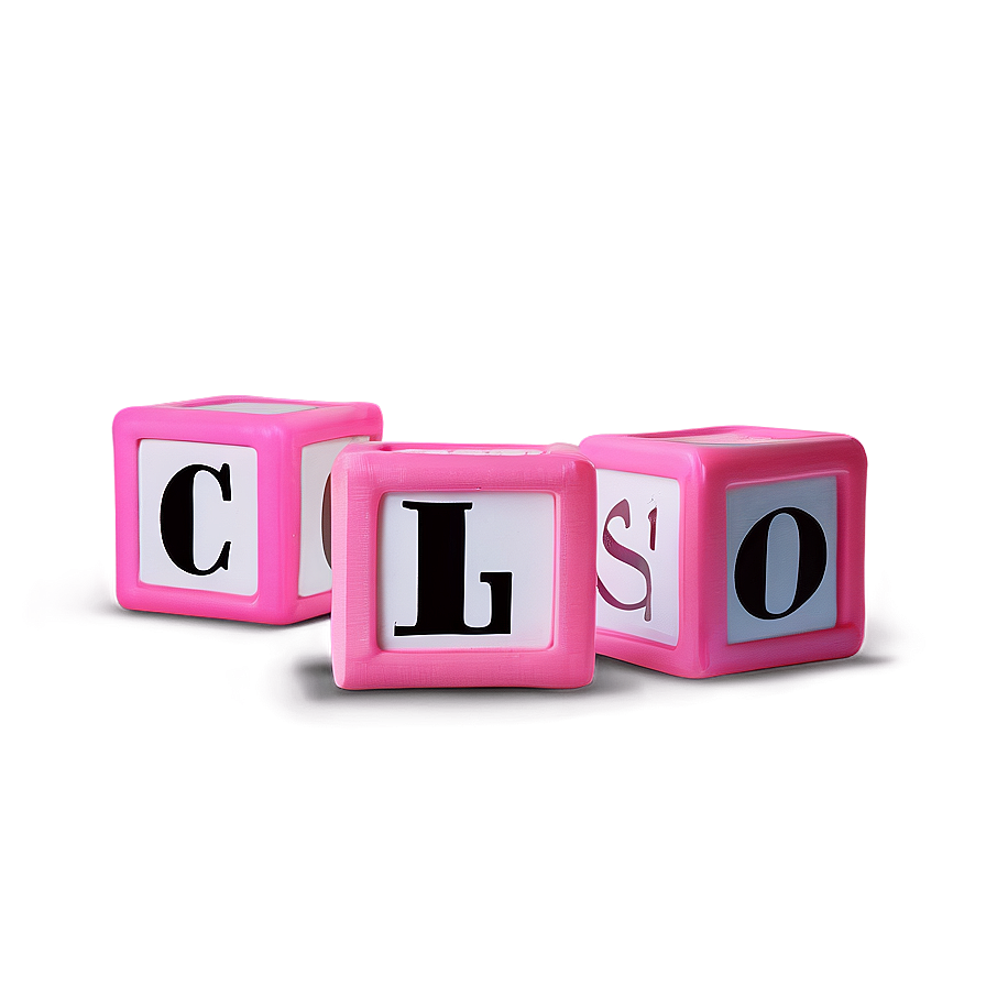 Baby Blocks In Pink Png Gjo PNG image