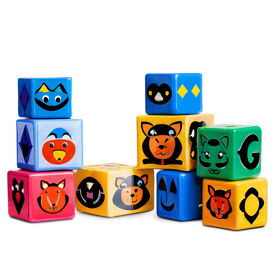 Baby Blocks With Animals Png 06212024 PNG image