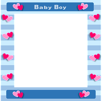 Baby Boy Photo Frame Template PNG image