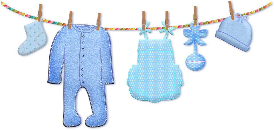Baby Clothes Hangingon Line PNG image