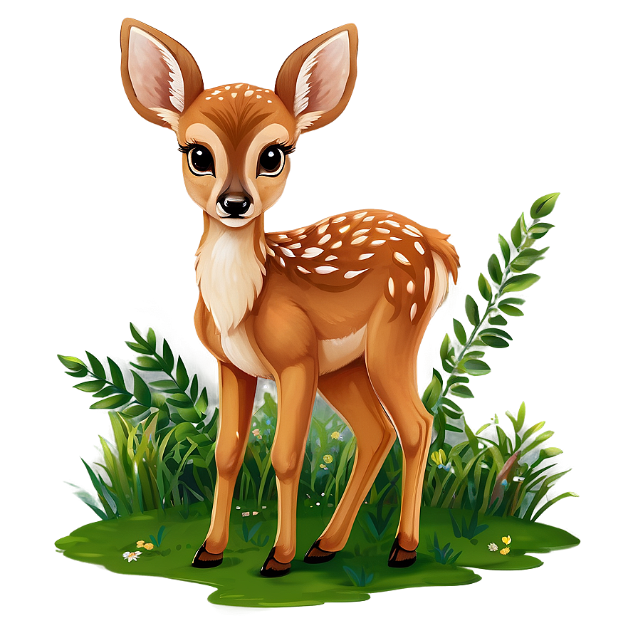 Baby Deer Cute Png Drk PNG image