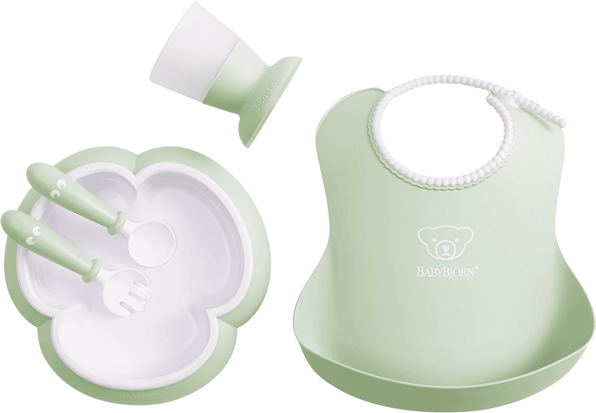 Baby Dinnerware Set Green PNG image