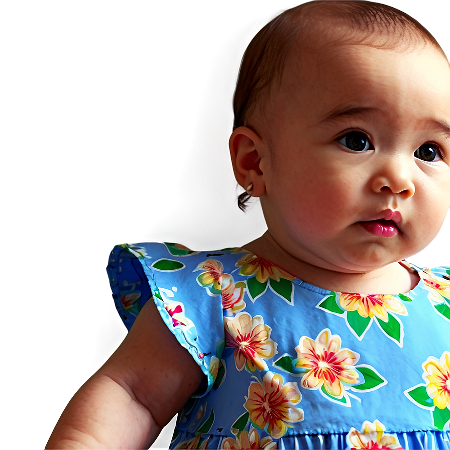 Baby Girl In Flower Dress Png Ojs PNG image