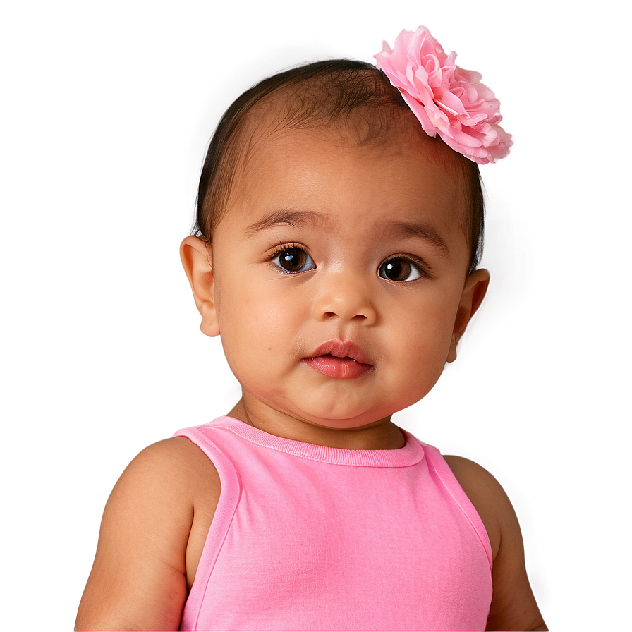 Baby Girl In Pink Outfit Png Icc78 PNG image