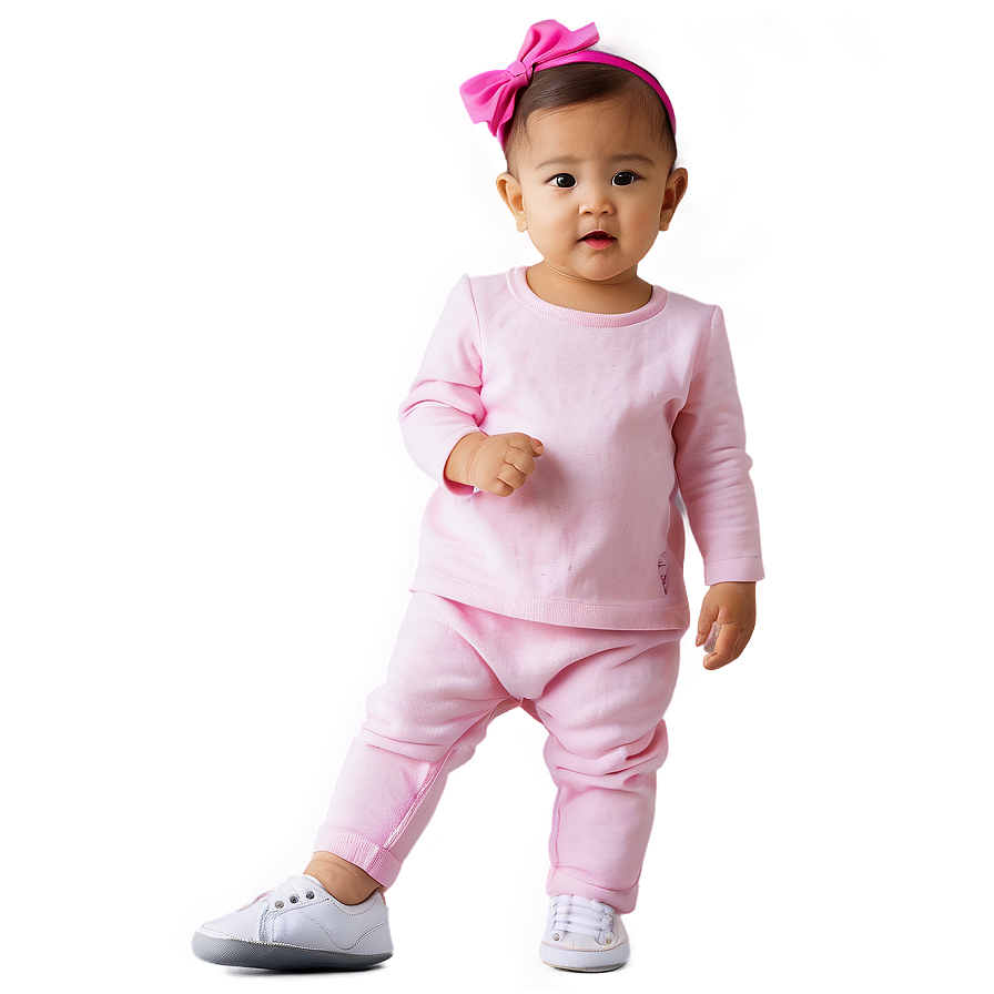 Baby Girl In Pink Outfit Png Tcw PNG image