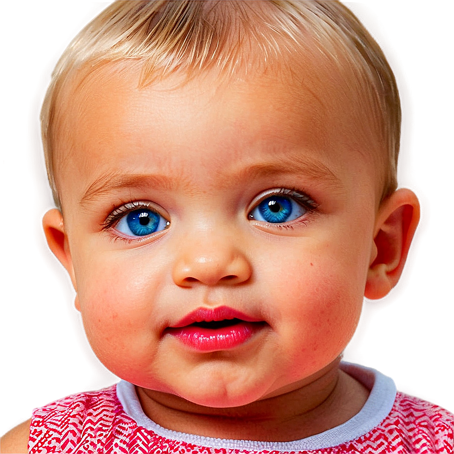 Baby Girl With Sparkling Eyes Png 06122024 PNG image