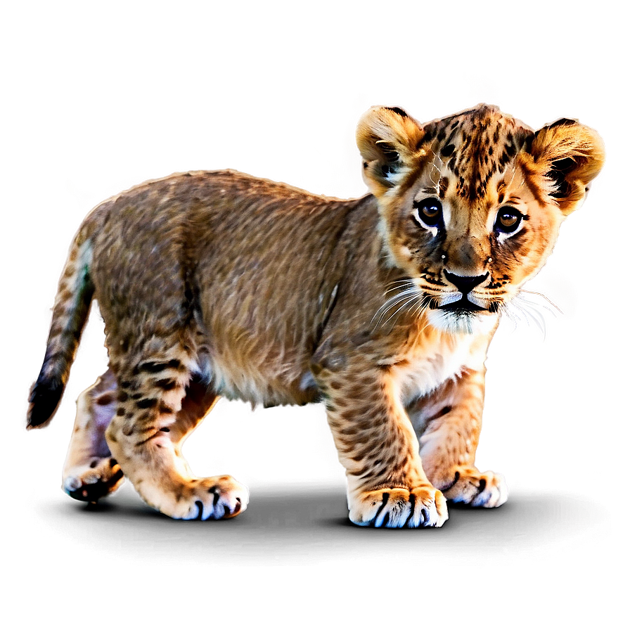 Baby Lion First Steps Png 05032024 PNG image