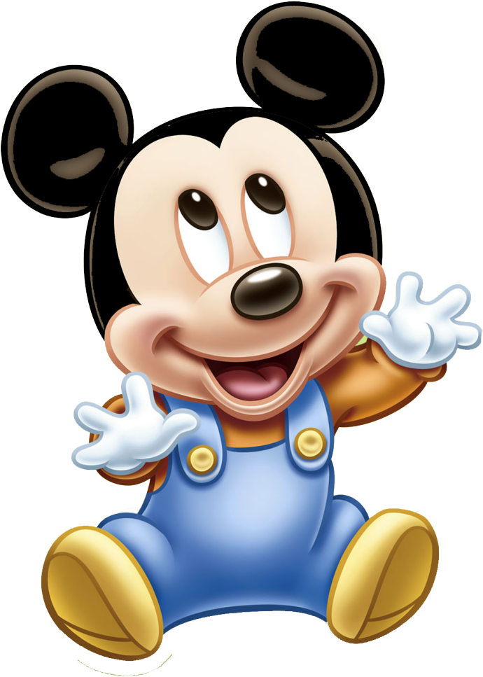 Baby Mickey Cheerful Pose PNG image