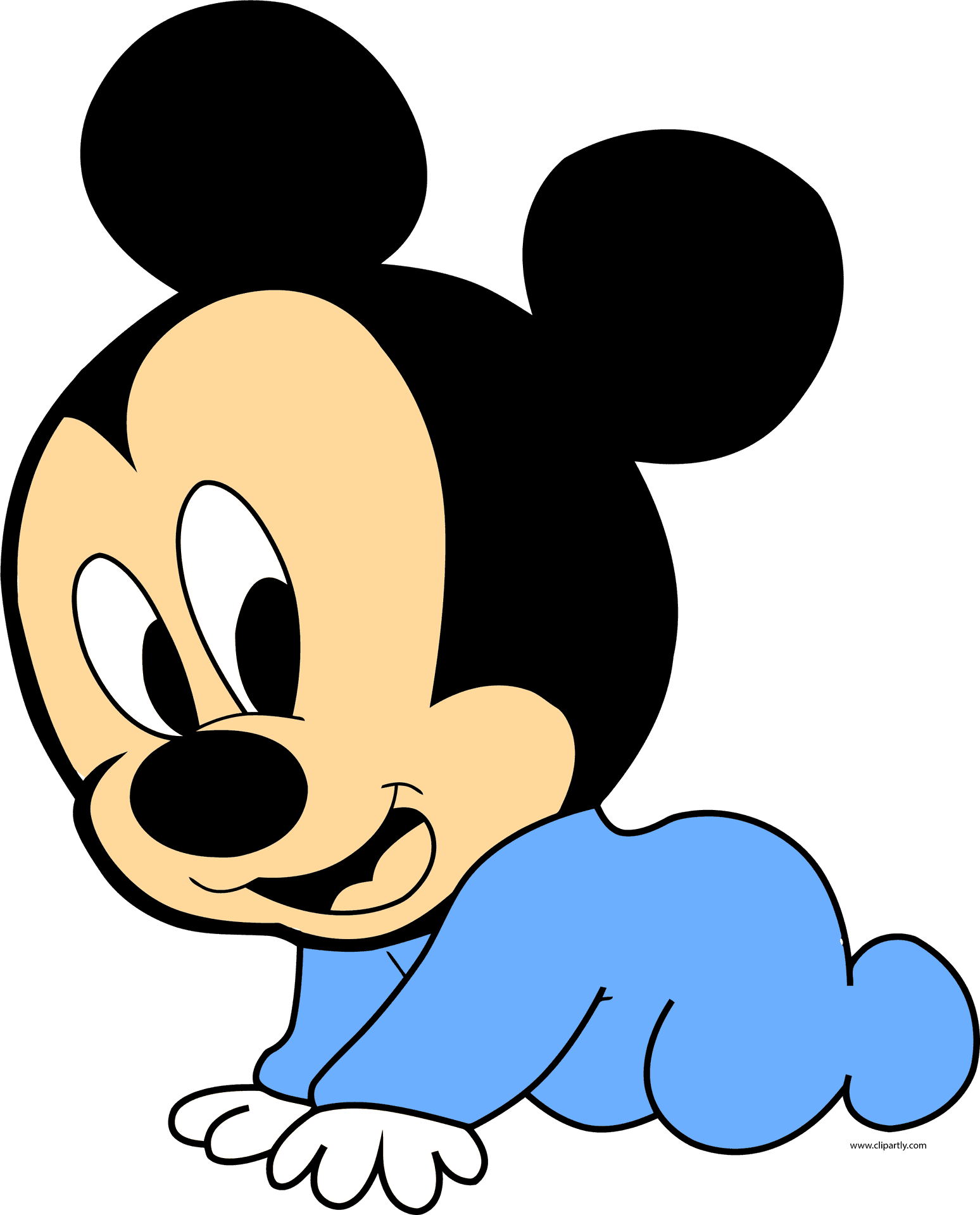 Baby Mickey Crawling Cartoon PNG image