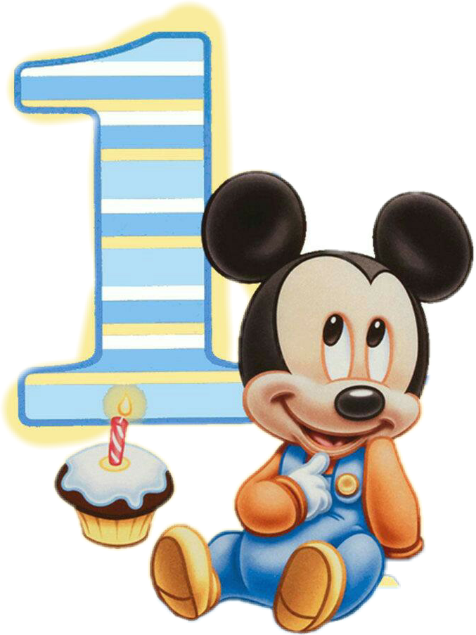 Baby Mickey First Birthday PNG image