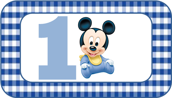 Baby Mickey Number One PNG image