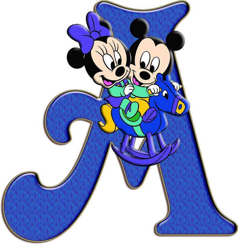 Baby Mickeyand Minnie Rocking Horse PNG image