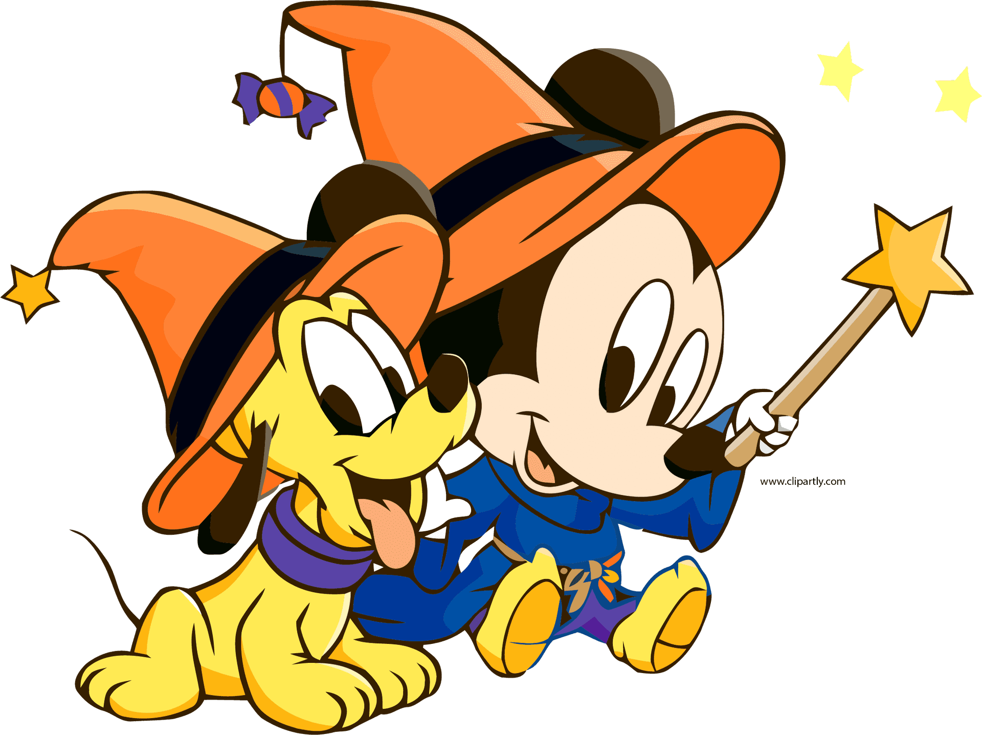 Baby Mickeyand Pluto Magic Costumes PNG image