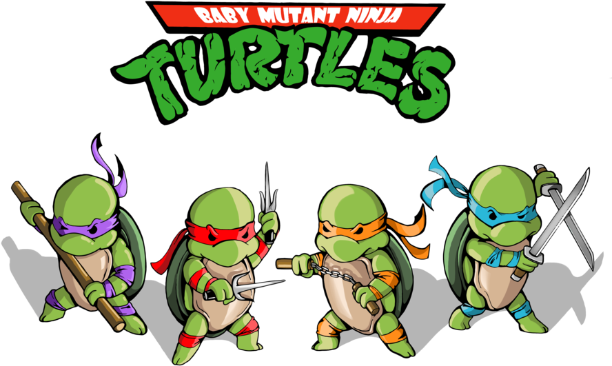 Baby Mutant Ninja Turtles Cartoon PNG image