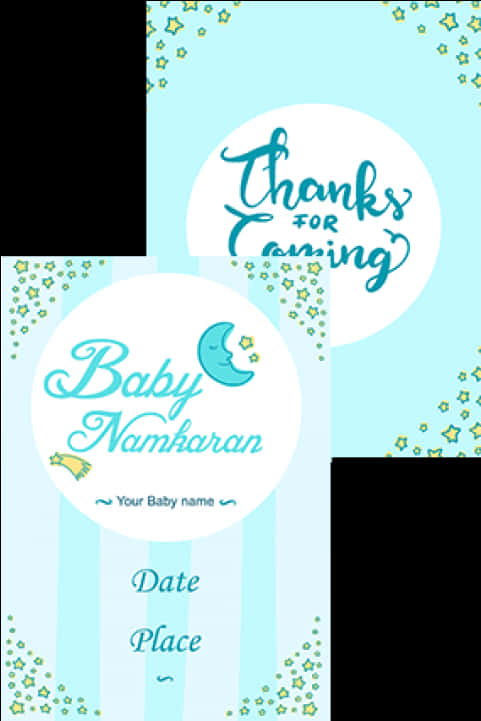 Baby Namkaran Invitation Card Design PNG image