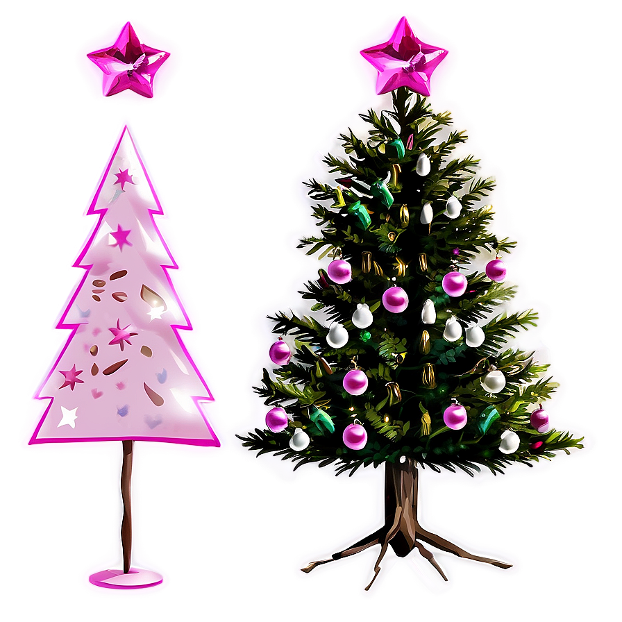 Baby Pink Christmas Tree Png 06122024 PNG image