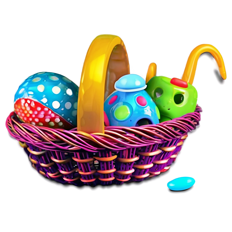 Baby Rattle In Basket Png Dni65 PNG image