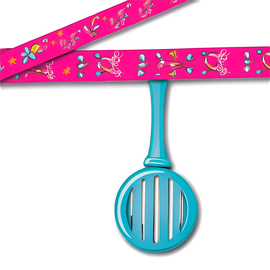 Baby Rattle With Ribbons Png Dgi6 PNG image