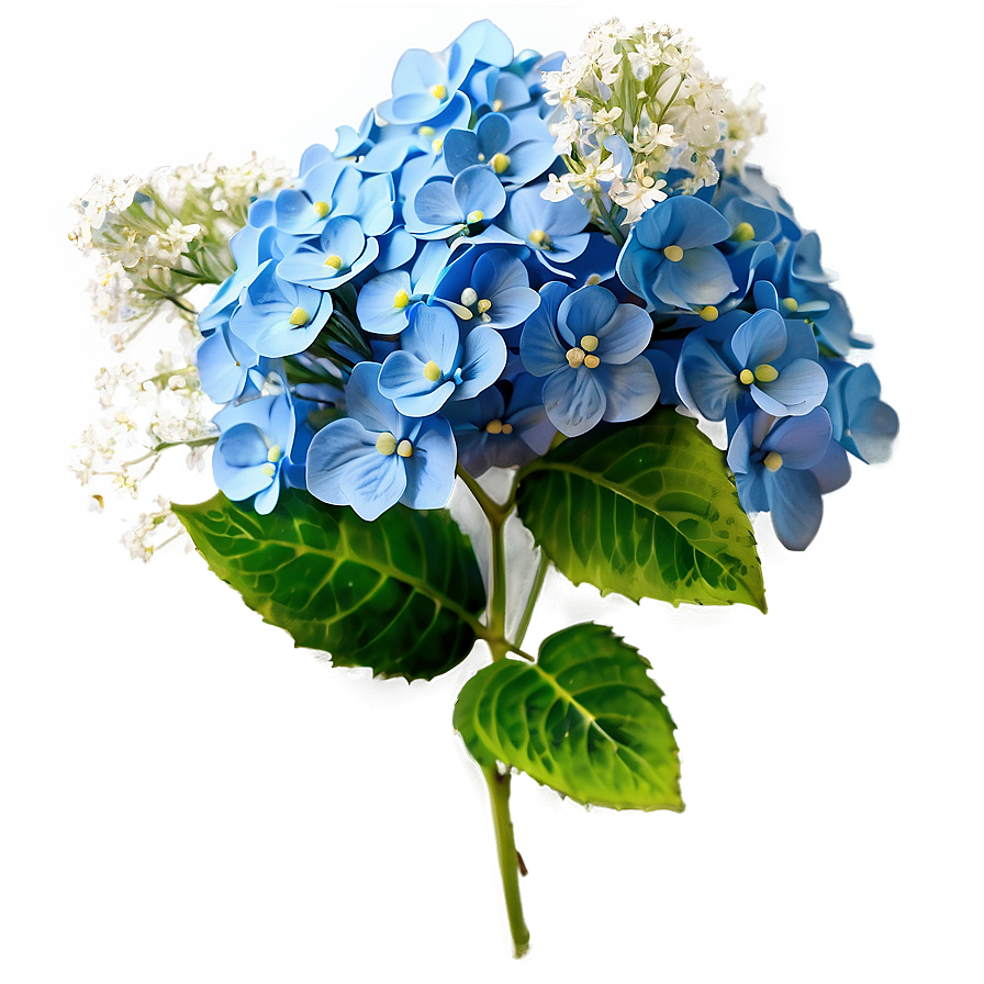 Baby's Breath With Hydrangeas Png Jwd PNG image