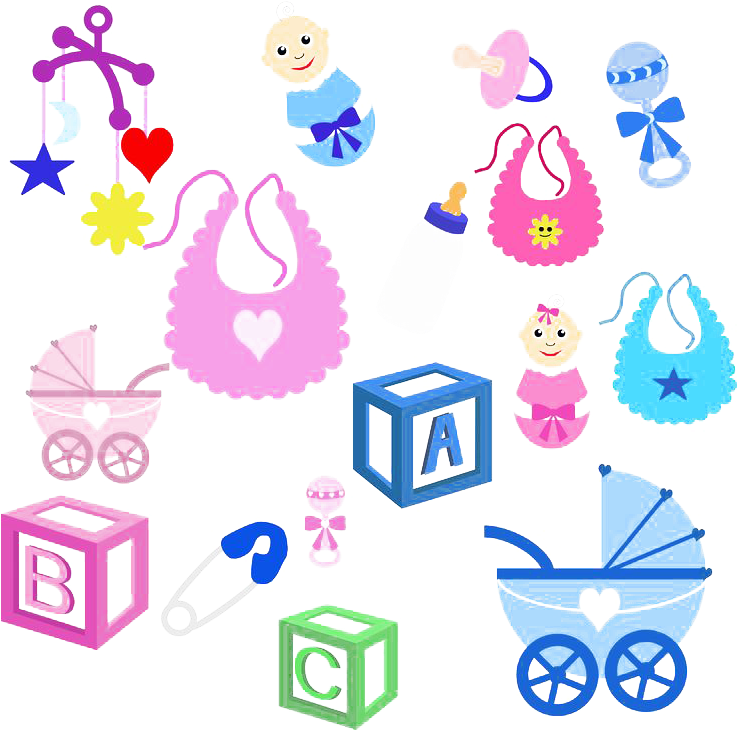 Baby Shower Icons Set.png PNG image