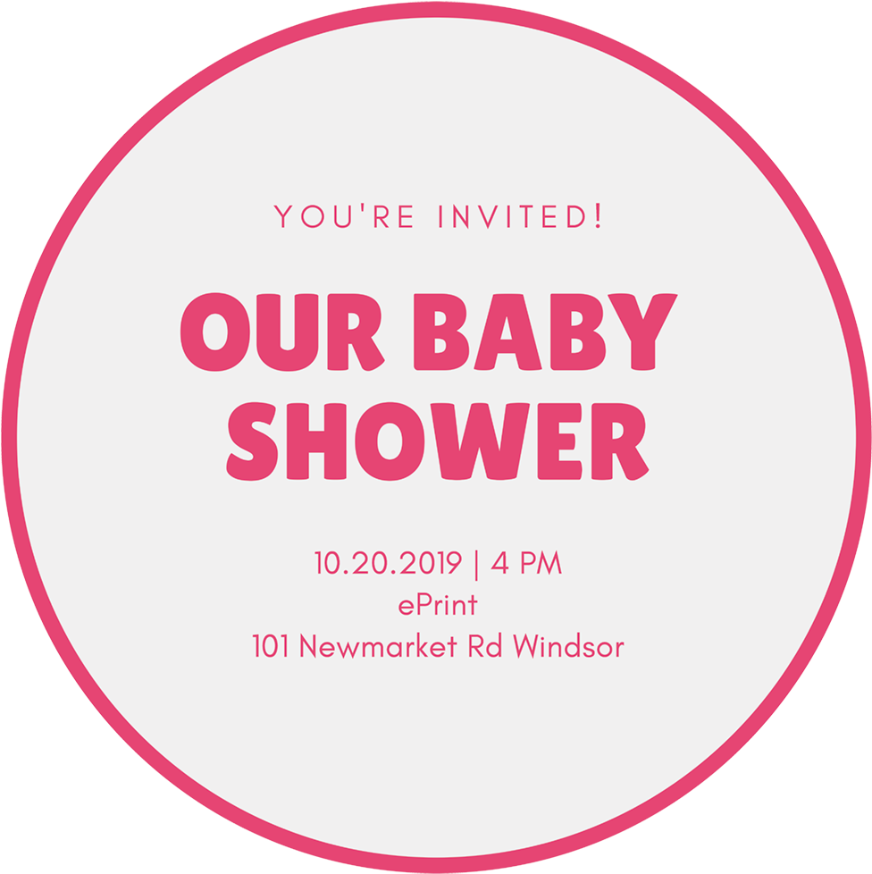 Baby Shower Invitation Template PNG image