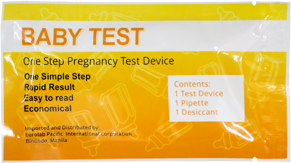 Baby Test Pregnancy Kit Packaging PNG image