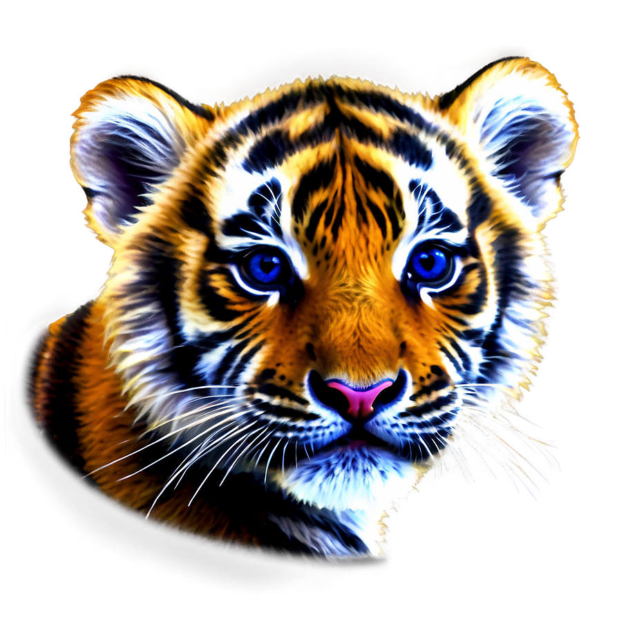 Baby Tiger Cub Face Png Wjr88 PNG image