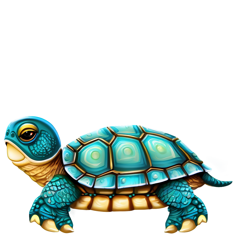 Baby Turtle Illustration Png 06252024 PNG image