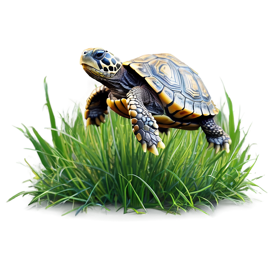 Baby Turtle In Grass Png Yql28 PNG image