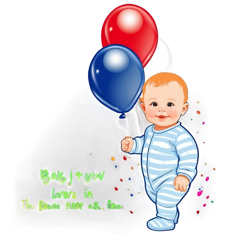 Baby With Balloons Png 61 PNG image