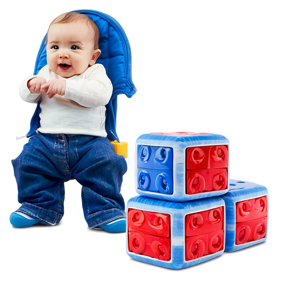 Baby With Blocks Png 05032024 PNG image