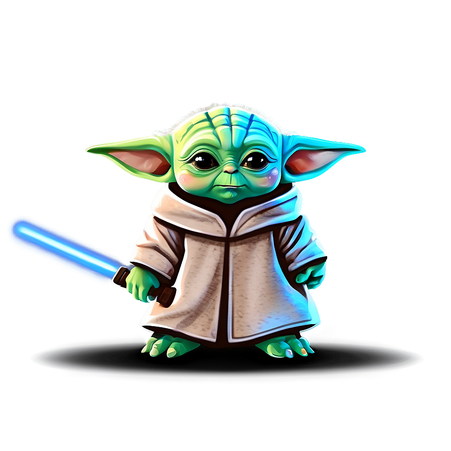 Baby Yoda Cartoon Drawing Png 06252024 PNG image