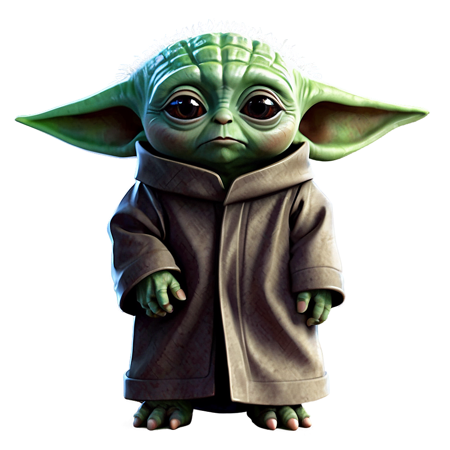 Baby Yoda Cartoon Fan Art Png 06252024 PNG image