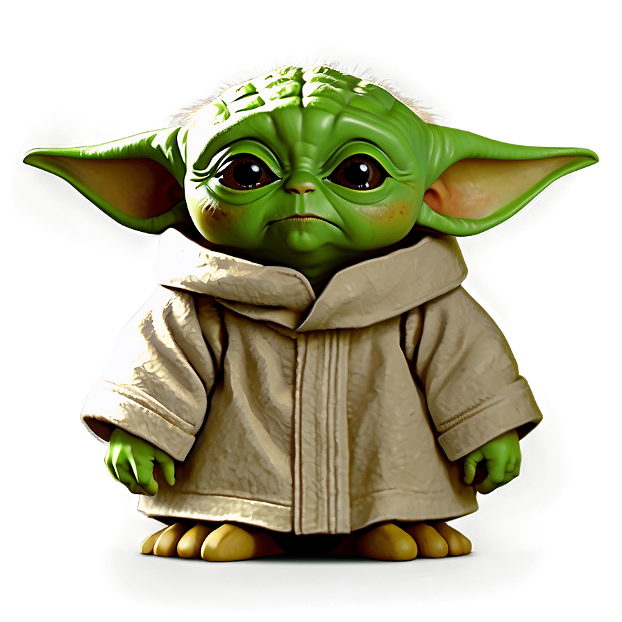 Baby Yoda Cartoon Style Png Ndw PNG image