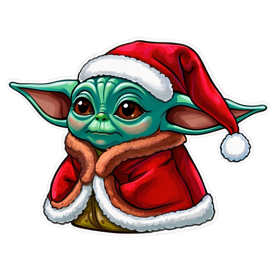 Baby Yoda Christmas Theme Png 48 PNG image
