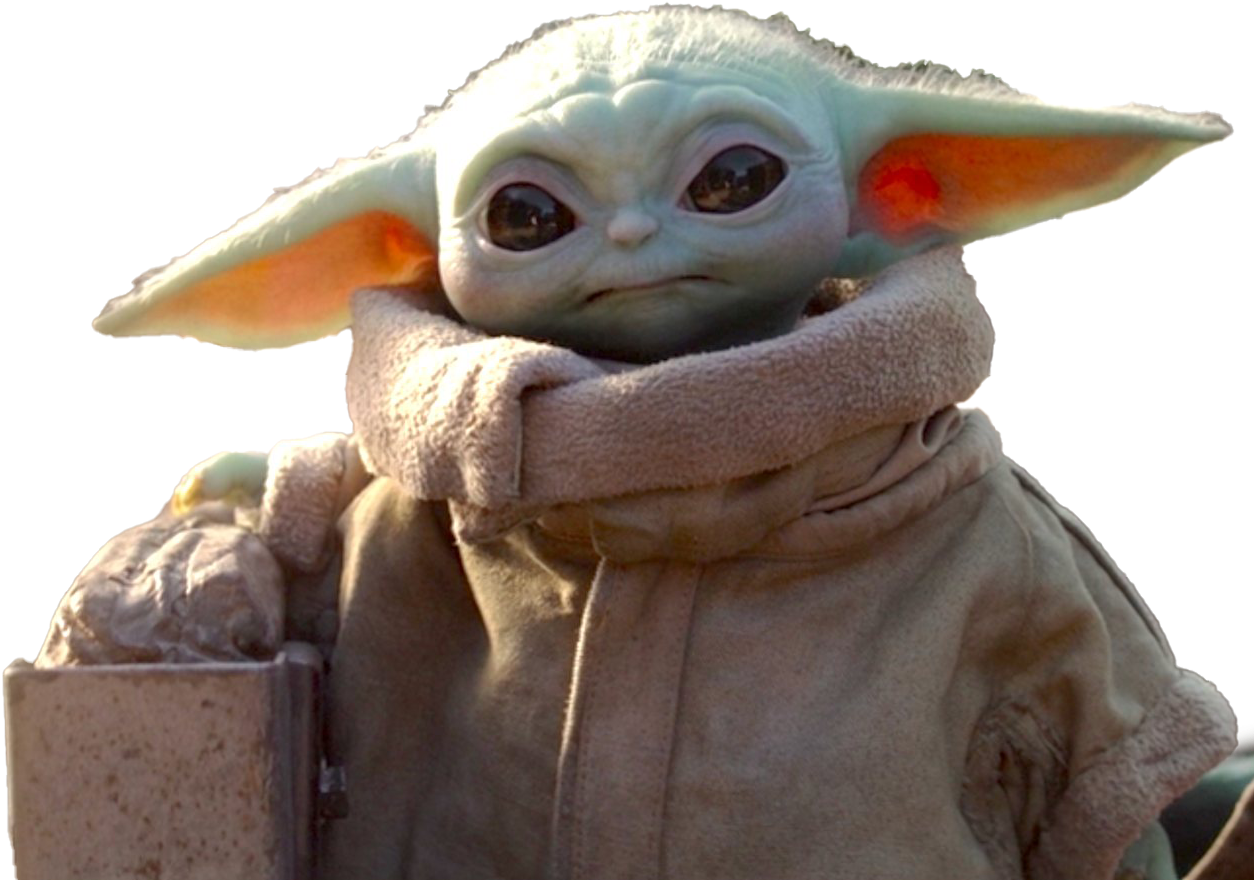 Baby Yoda Cute Expression PNG image