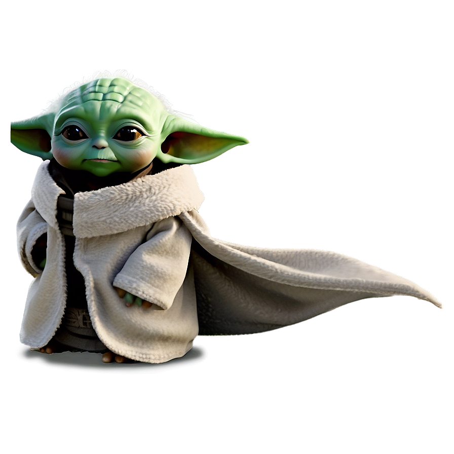 Baby Yoda Simple Cartoon Png 06252024 PNG image