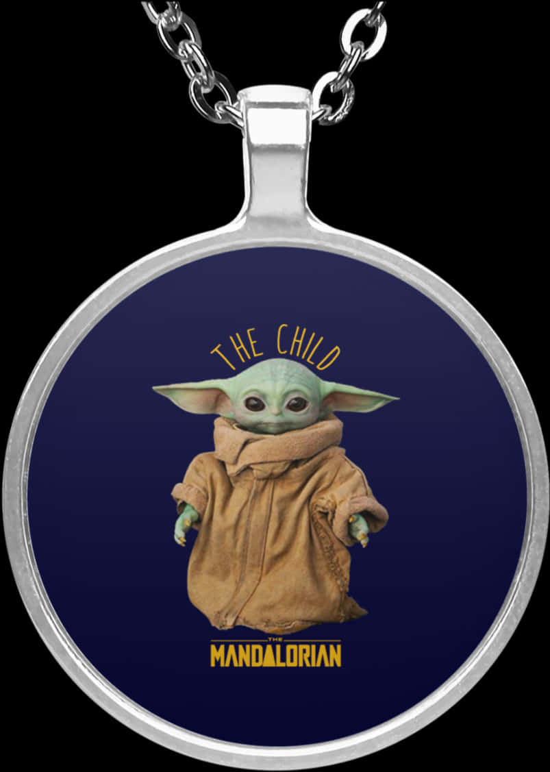 Baby Yoda The Child Mandalorian Pendant PNG image