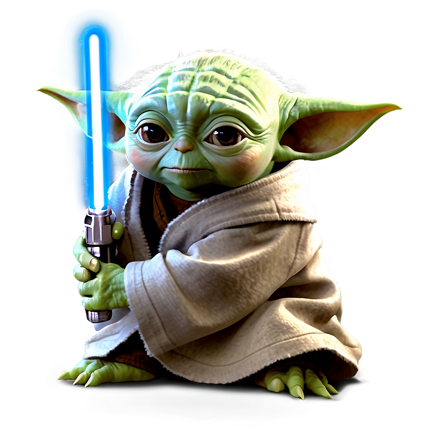 Baby Yoda With Lightsaber Png 61 PNG image