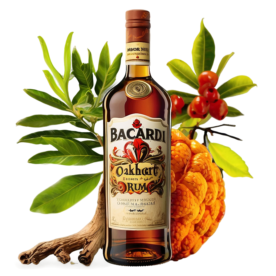 Bacardi Oakheart Spiced Rum Png 80 PNG image