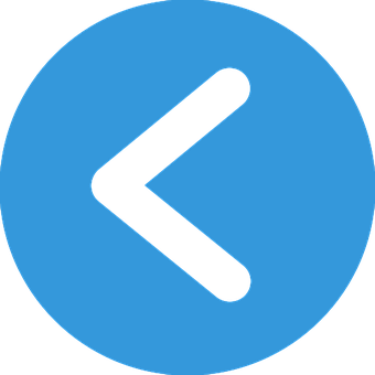 Back Arrow Icon Blue Circle PNG image