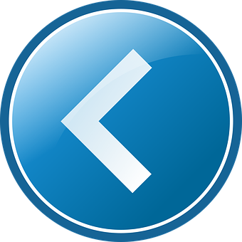 Back Arrow Icon Blue Circle PNG image