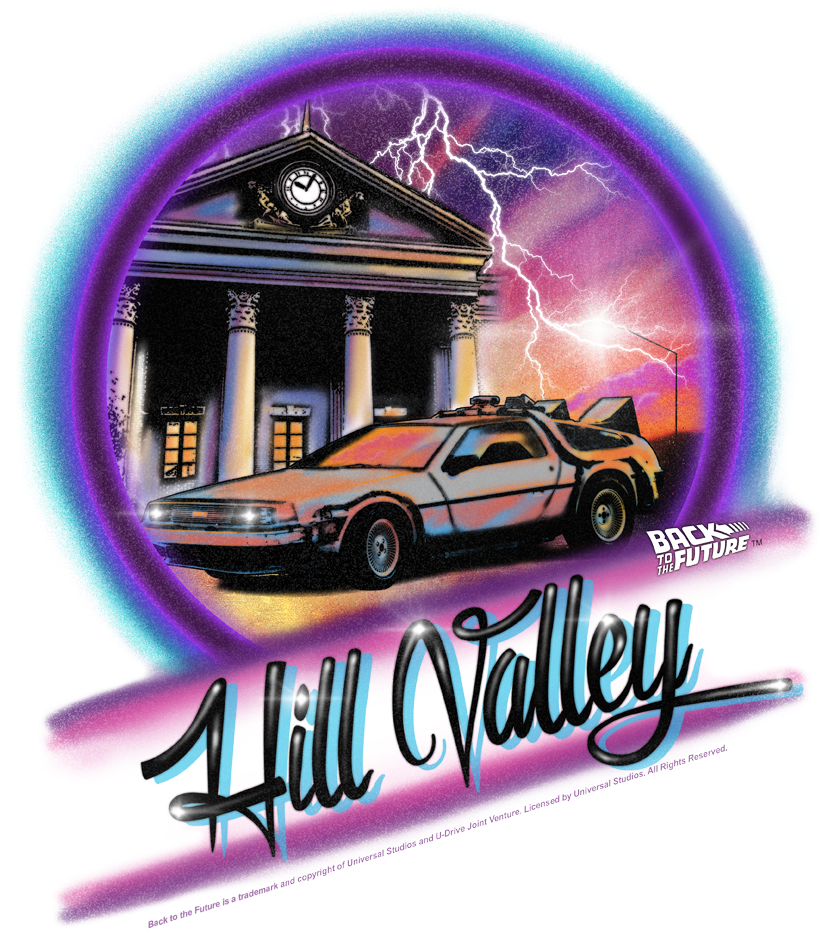 Back To The Future Hill Valley De Lorean Time Travel PNG image