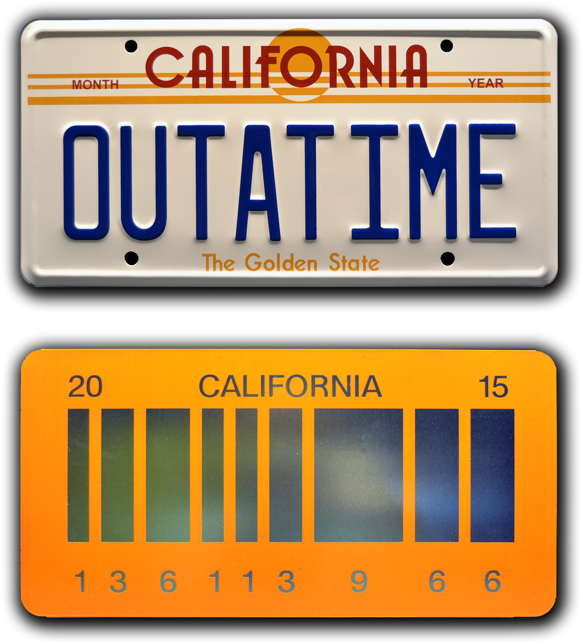 Back To The Future Outatime License Plate PNG image