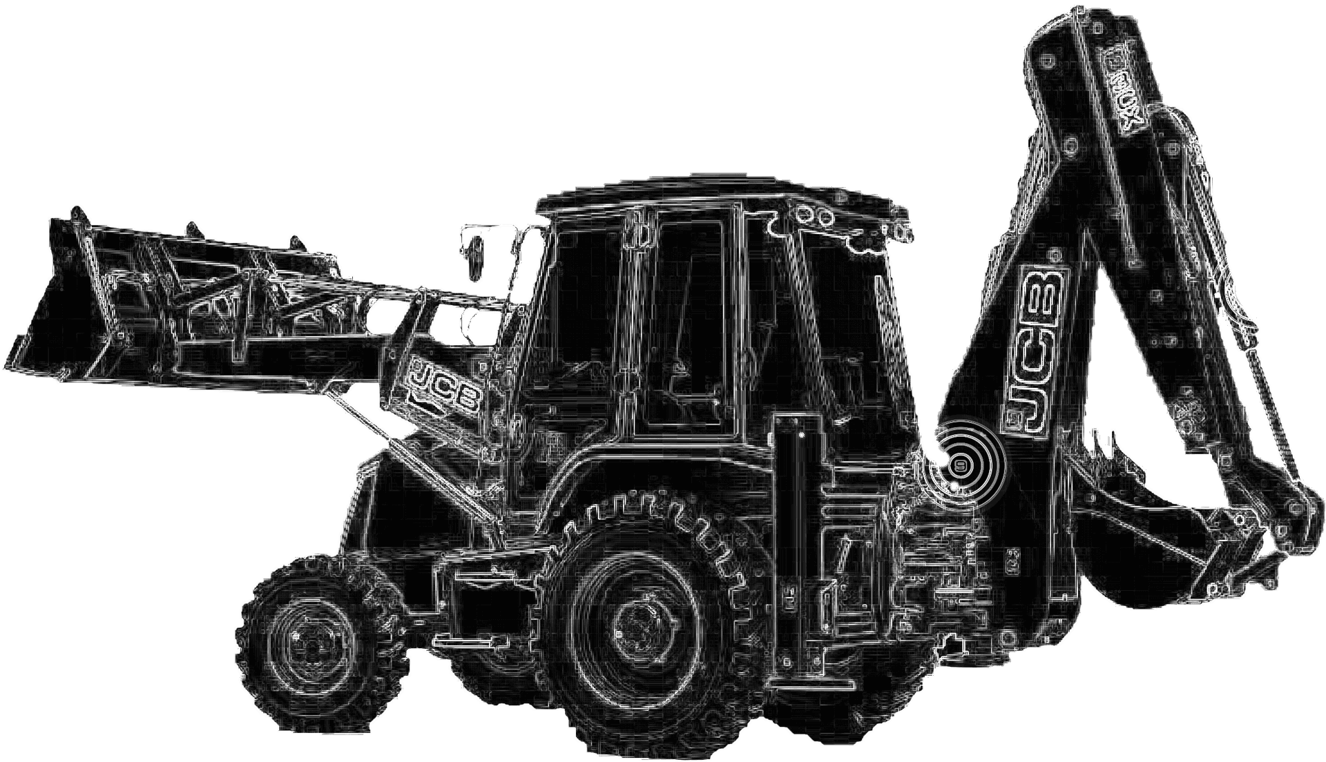 Backhoe Loader Construction Equipment PNG image