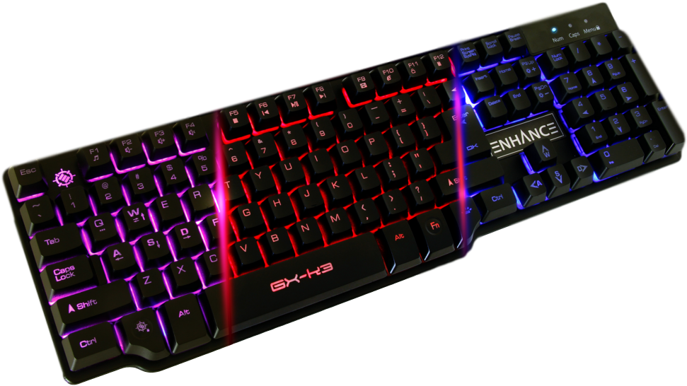 Backlit Gaming Keyboard E N H A N C E PNG image